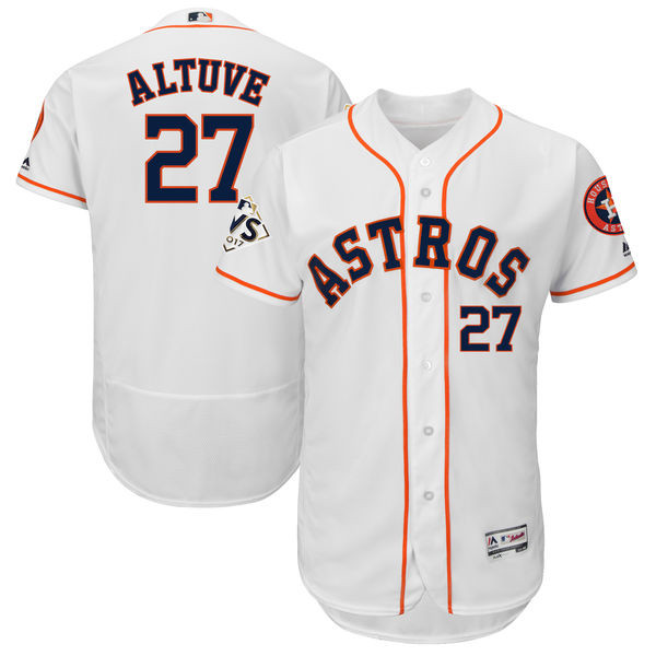 Astros 27 Jose Altuve White 2017 World Series Bound Flexbase Player Jersey