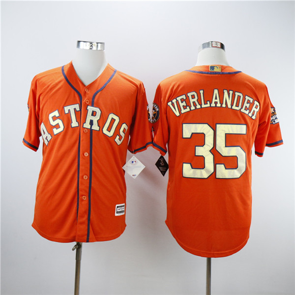 Astros 35 Justin Verlander Orange 2018 Gold Program Cool Base Jersey