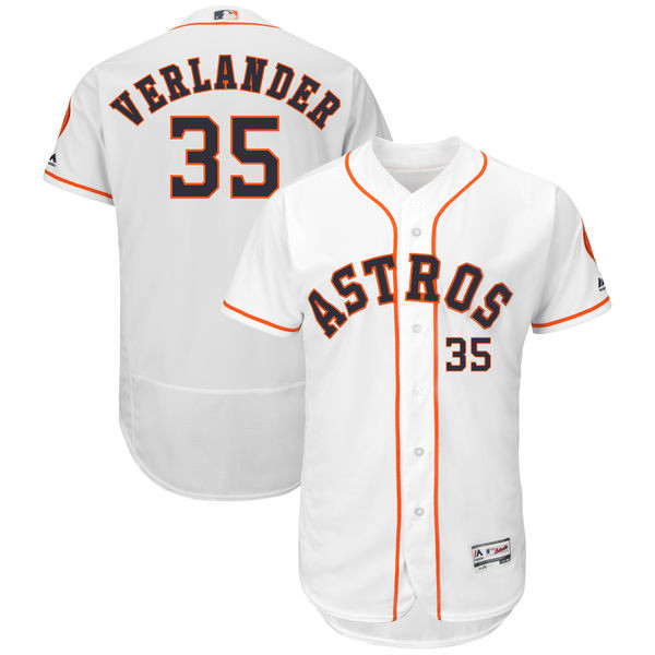 Astros 35 Justin Verlander White Flexbase Jersey