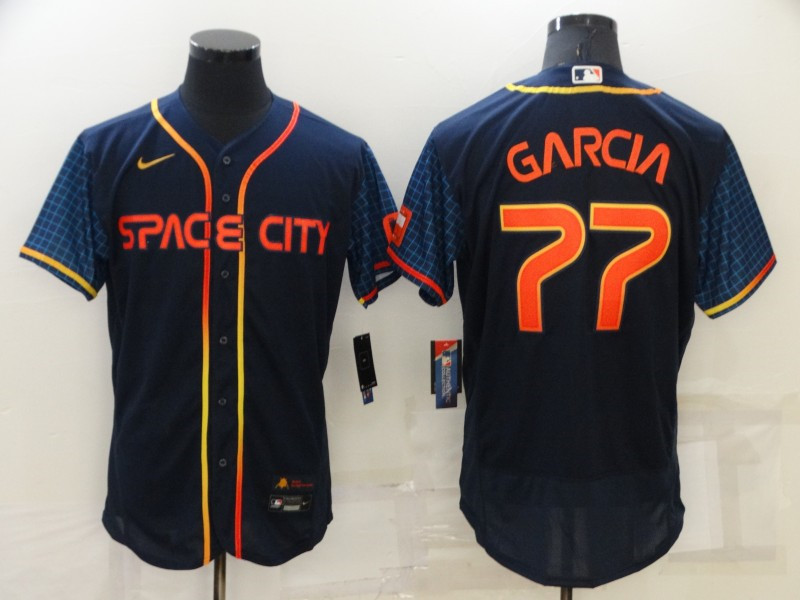 Astros 77 Luis Garcia Navy Nike 2022 City Connect Flexbase Jersey