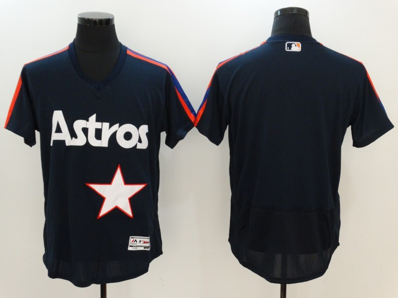 Astros Blank Navy Throwback Flexbase Jersey