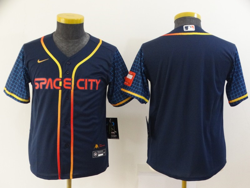 Astros Blank Navy Youth Nike 2022 City Connect Flexbase Jerseys