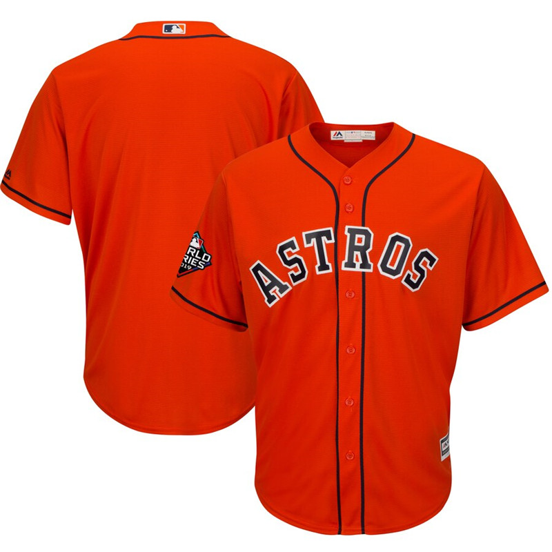 Astros Blank Orange 2019 World Series Bound Cool Base Jersey