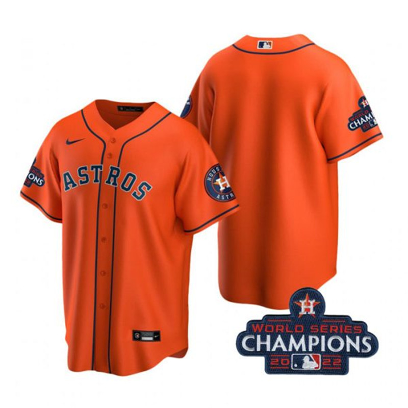 Astros Blank Orange 2022 World Series Champions Cool Base Jersey
