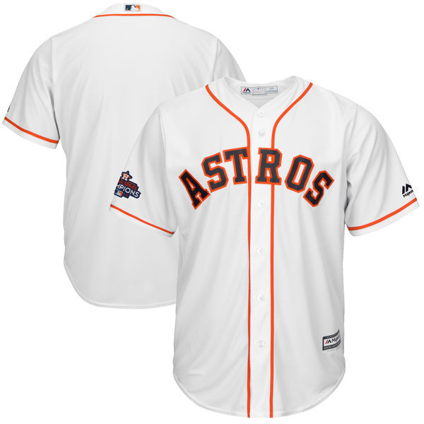 Astros Blank White 2017 World Series Champions Cool Base Player Jersey