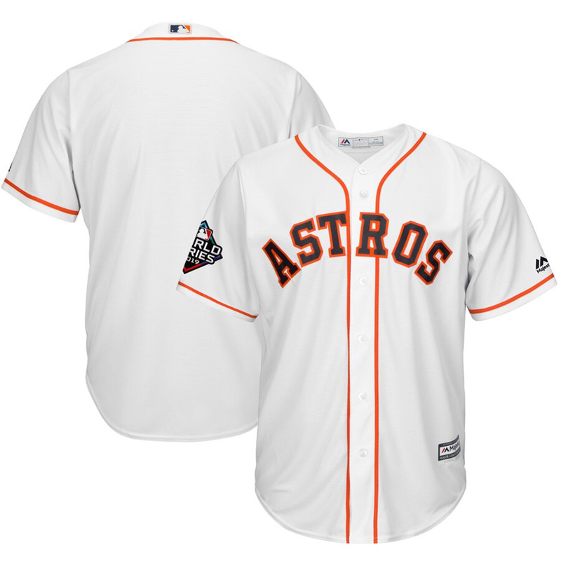 Astros Blank White 2019 World Series Bound Cool Base Jersey