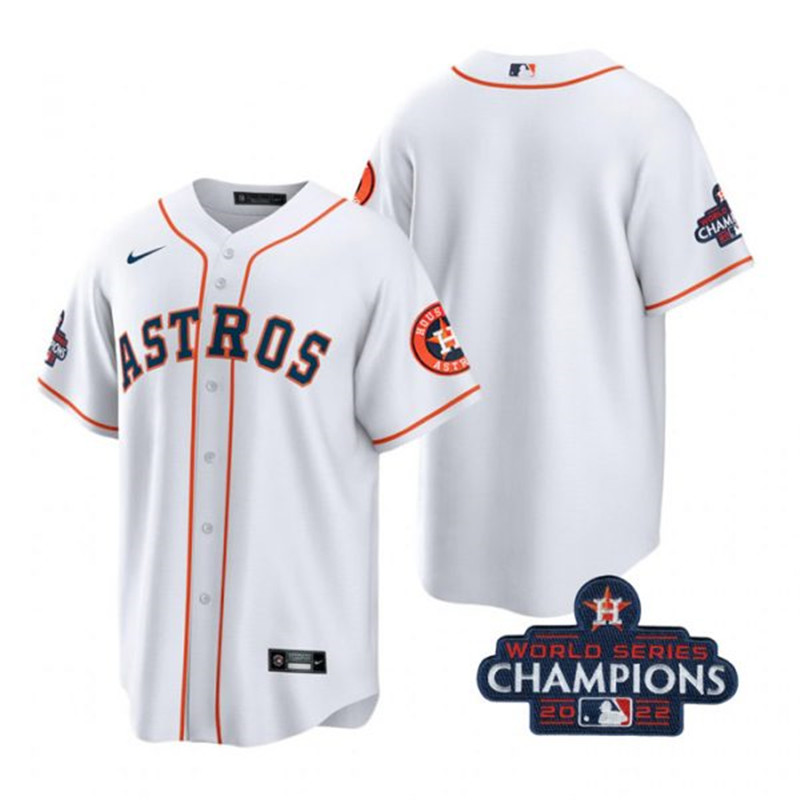 Astros Blank White 2022 World Series Champions Cool Base Jersey
