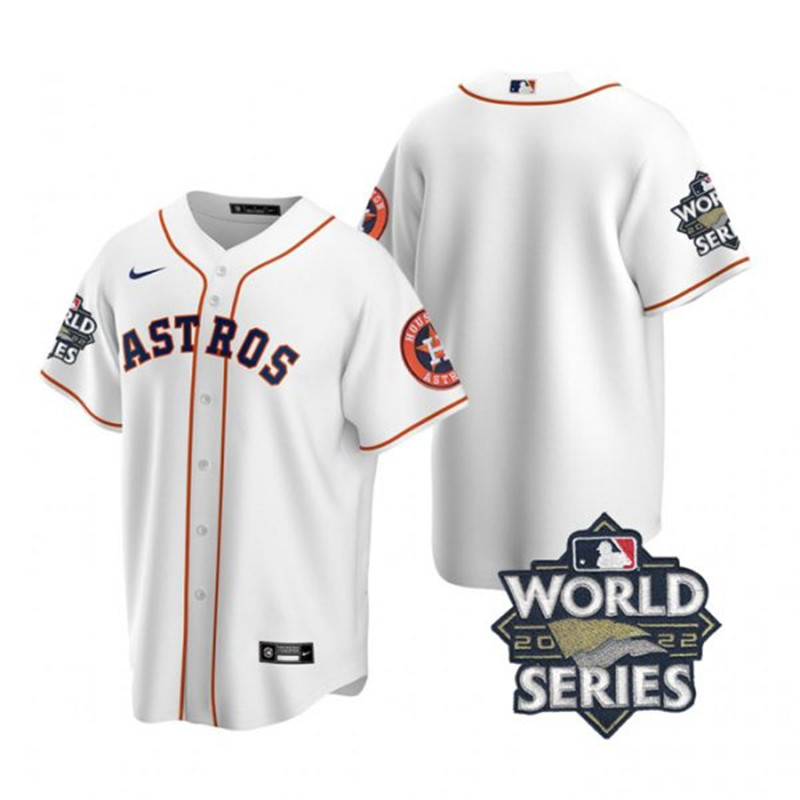 Astros Blank White Nike 2022 World Series Cool Base Jersey