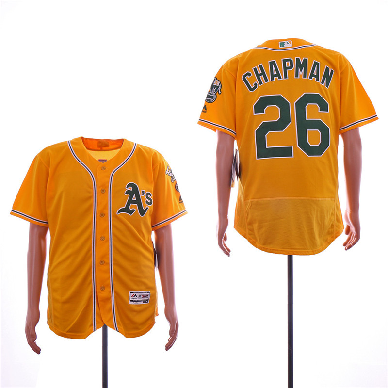 Athletics 26 Matt Chapman Yellow Flexbase Jersey