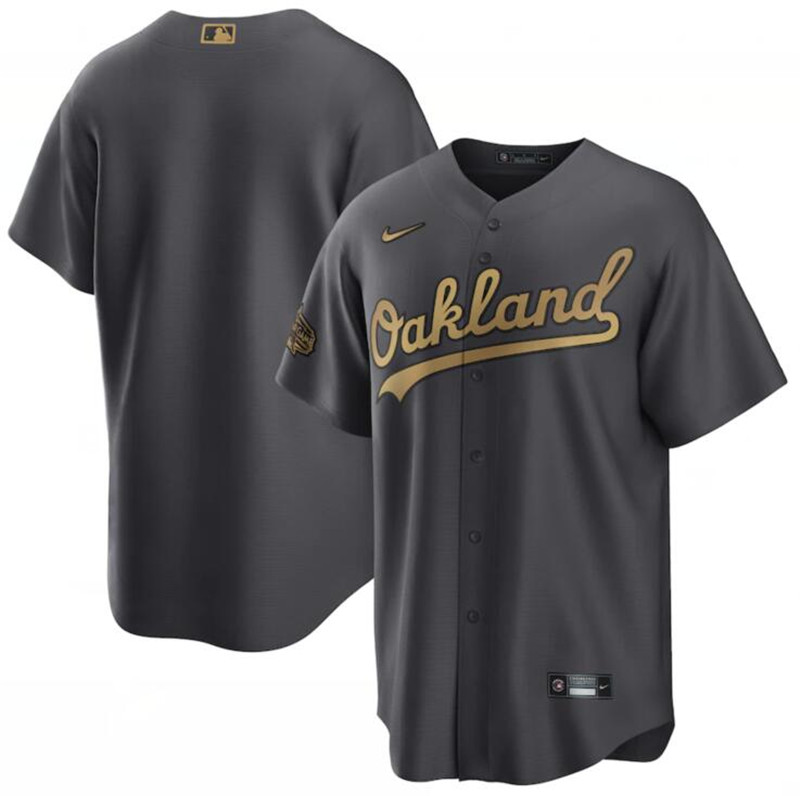 Athletics Blank Charcoal Nike 2022 MLB All Star Cool Base Jersey
