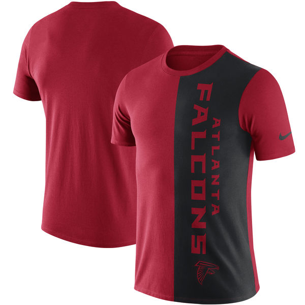 Atlanta Falcons  Coin Flip Tri Blend T Shirt RedBlack