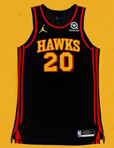 Atlanta Hawks 20 John Collins Black 2020 21 Nike City Edition
