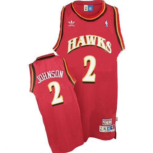 Atlanta Hawks Joe Johnson 2 Red NBA Throwback Jerseys