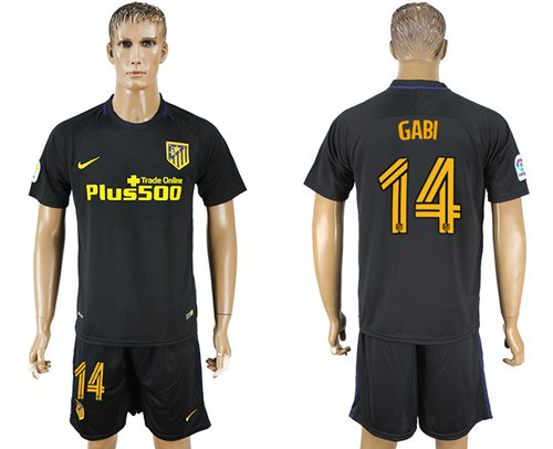 Atletico Madrid 14 Gabi Away Soccer Club Jersey