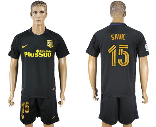 Atletico Madrid 15 Savic Away Soccer Club Jersey