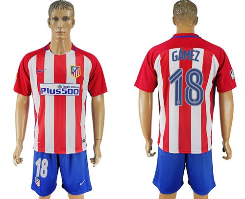 Atletico Madrid 18 Gamez Home Soccer Club Jersey