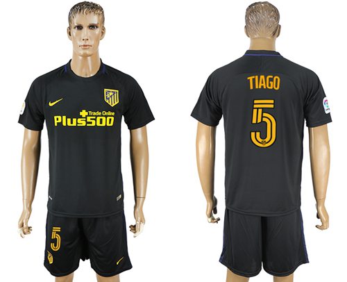 Atletico Madrid 5 Tiago Away Soccer Club Jersey