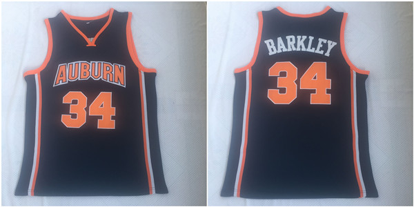 Auburn Tigers 34 Charles Barkley Navy Basketball College Jersey