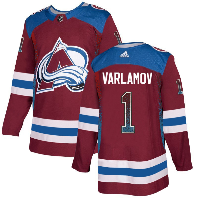 Avalanche 1 Semyon Varlamov Red Drift Fashion  Jersey