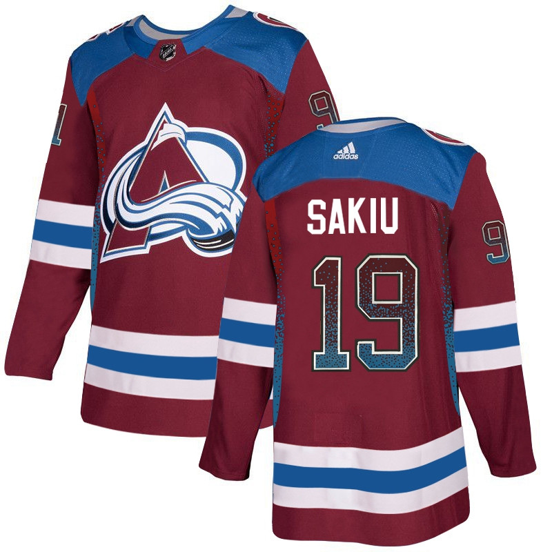 Avalanche 19 Joe Sakic Red Drift Fashion  Jersey