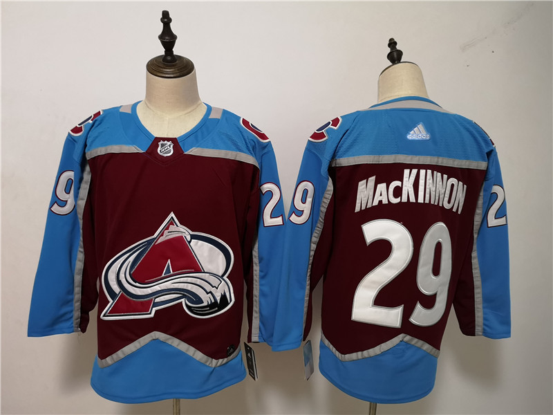 Avalanche 29 Nathan MacKinnon Burgundy  Jersey