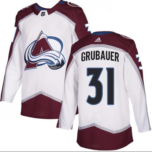 Avalanche 31 Philipp Grubauer White Adidas Jersey