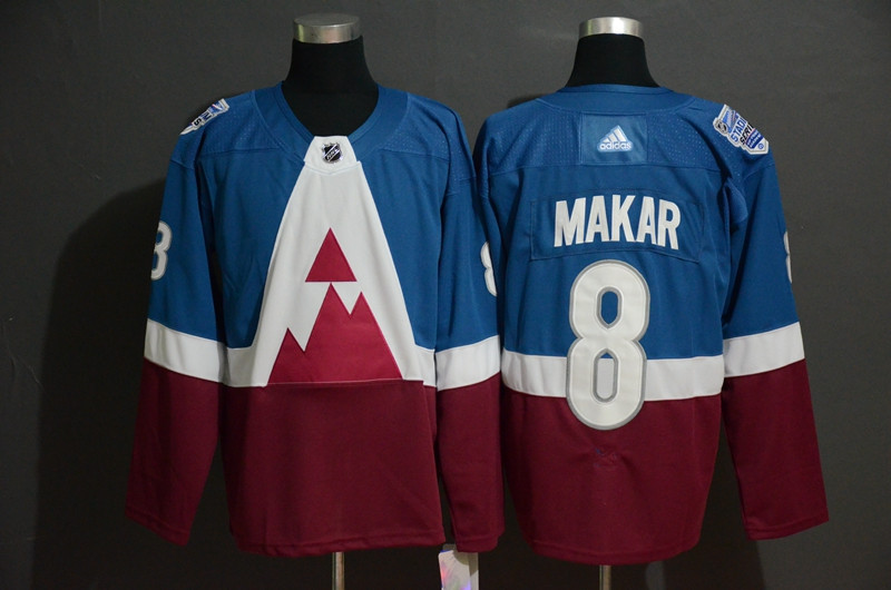 Avalanche 8 Cale Makar Blue Red 2020 NHL Stadium Series Adidas Jersey