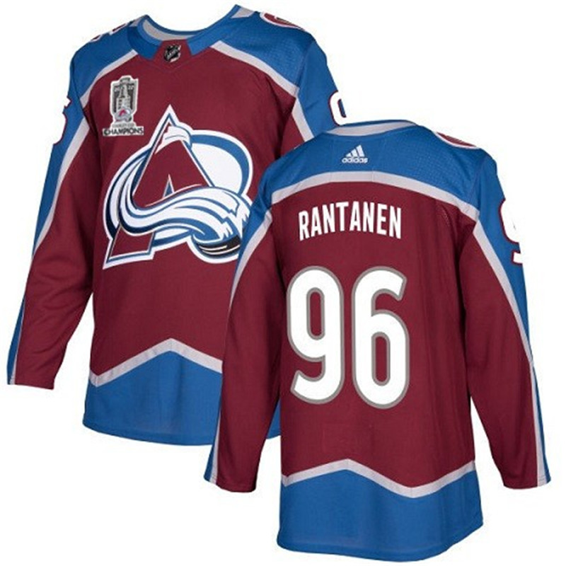 Avalanche 96 Mikko Rantanen Burgundy 2022 Stanley Cup Champions Patch Adidas Jersey