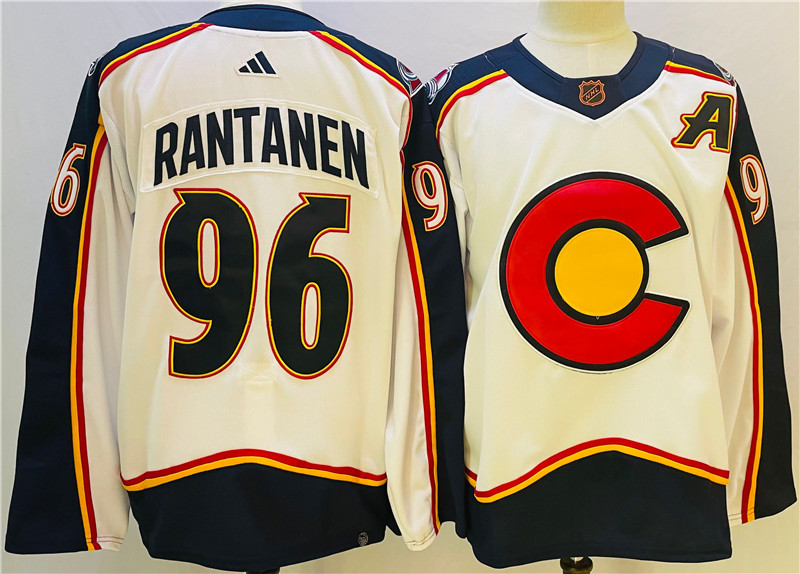 Avalanche 96 Mikko Rantanen White Adidas Jersey