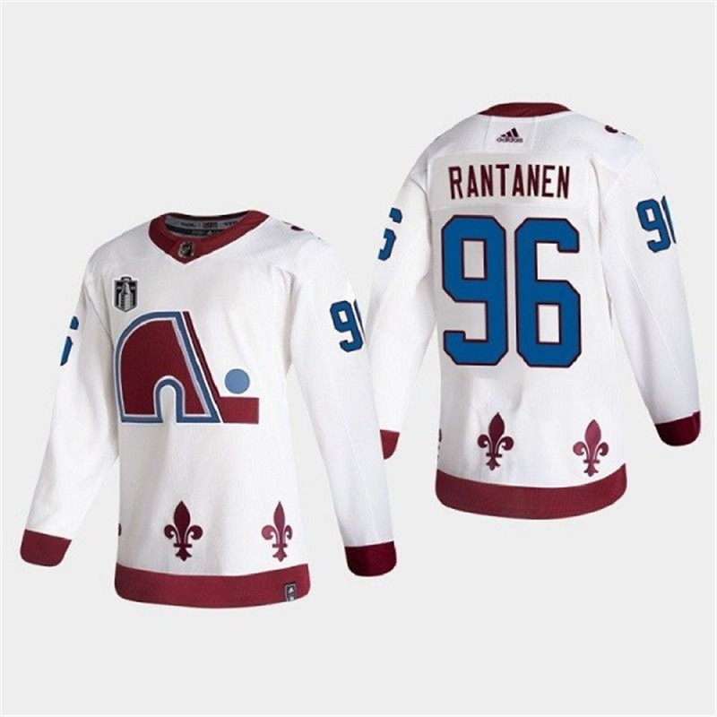 Avalanche 96 Mikko Rantanen White White 2022 Stanley Cup Final Patch Reverse Retro Adidas Jersey