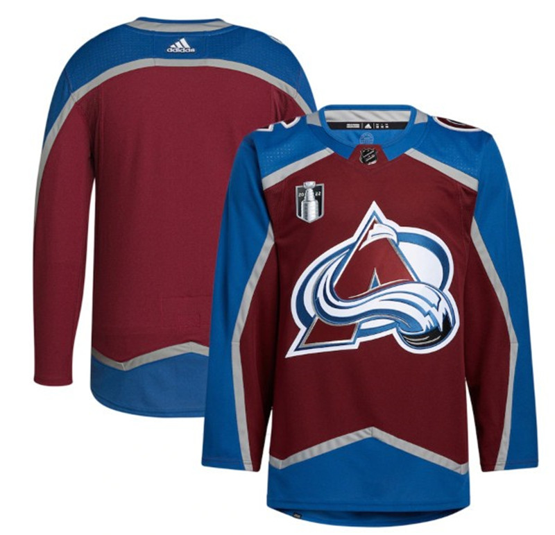 Avalanche Blank Burgundy 2022 Stanley Cup Final Patch Reverse Retro Adidas Jersey