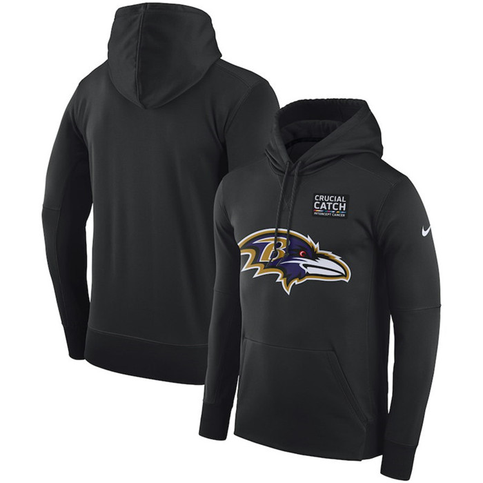 Baltimore Ravens Anthracite  Crucial Catch Performance Hoodie