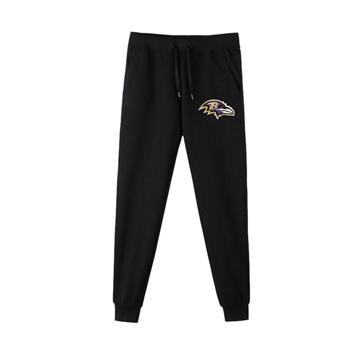 Baltimore Ravens Black Men's Winter Thicken NFL Sports Pant