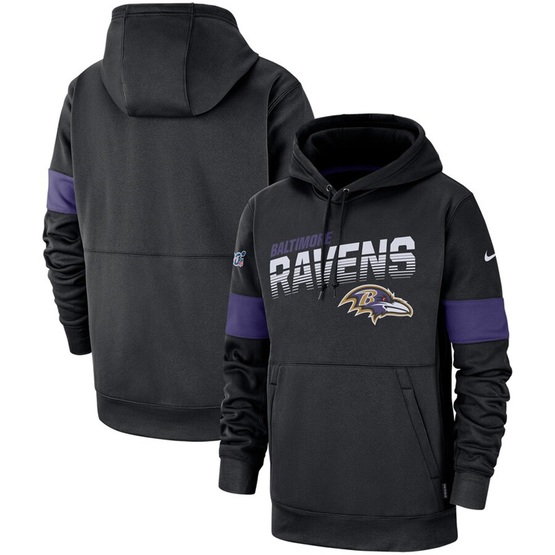 Baltimore Ravens Nike Sideline Team Logo Performance Pullover Hoodie Black
