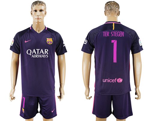 Barcelona 1 Ter Stegen Away Soccer Club Jersey