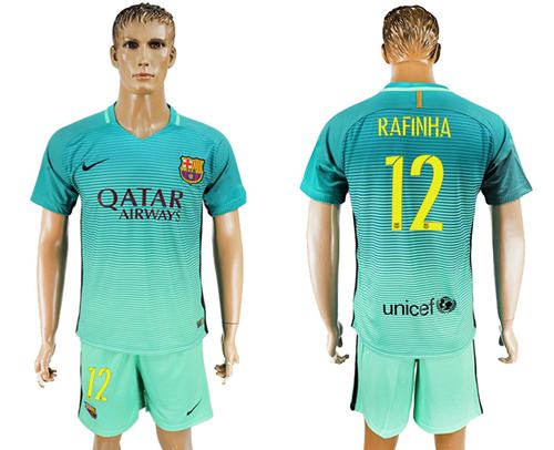 Barcelona 12 Rafinha Sec Away Soccer Club Jersey