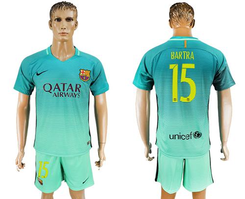 Barcelona 15 Bartra Sec Away Soccer Club Jersey