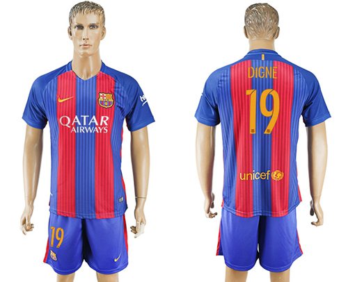 Barcelona 19 Digne Home Soccer Club Jersey