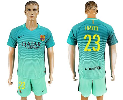 Barcelona 23 Umtiti Sec Away Soccer Club Jersey