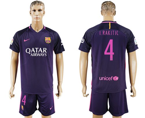 Barcelona 4 I Rakitic Away Soccer Club Jersey