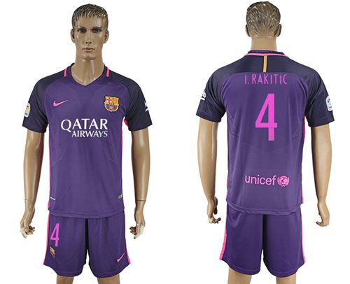 Barcelona 4 IRakitic Away Soccer Club Jersey