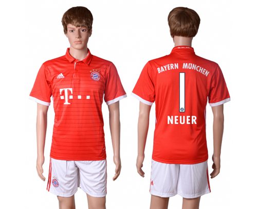 Bayern Munchen 1 Neuer Home Soccer Club Jersey