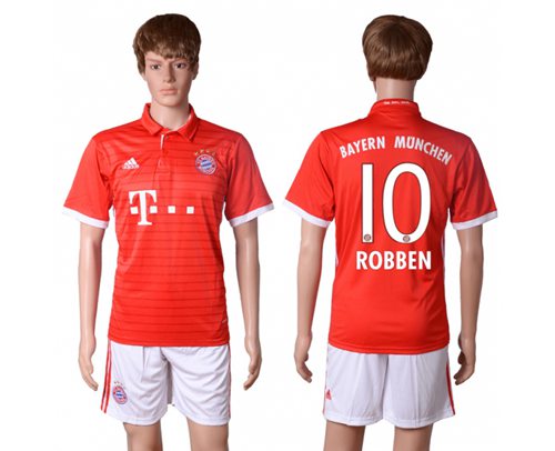 Bayern Munchen 10 Robben Home Soccer Club Jersey