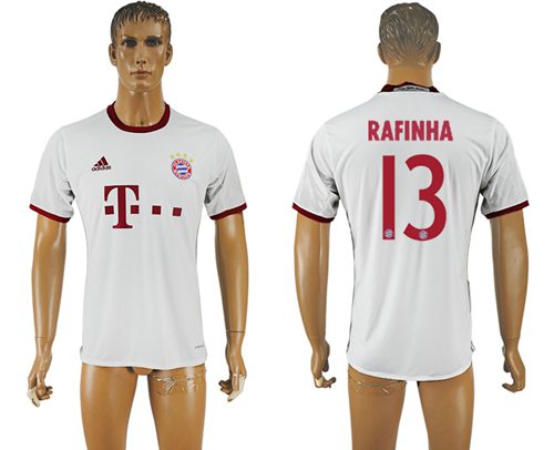 Bayern Munchen 13 Rafinha White Soccer Club Jersey