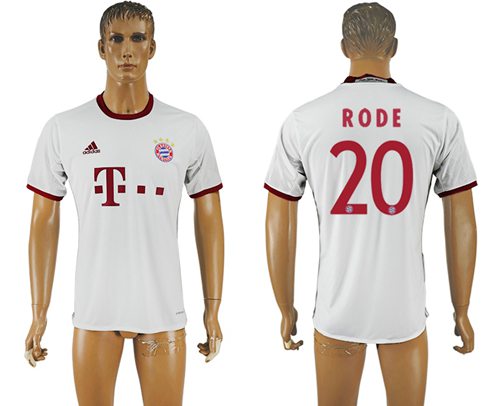 Bayern Munchen 20 Rode White Soccer Club Jersey