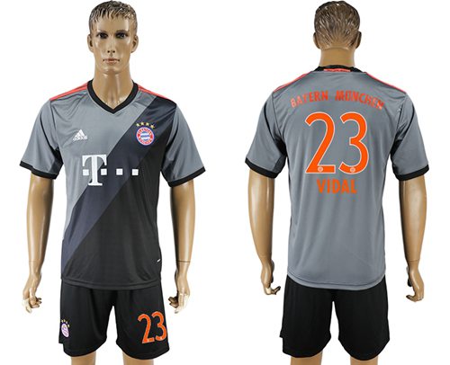 Bayern Munchen 23 Vidal Away Soccer Club Jersey