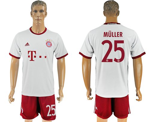Bayern Munchen 25 Muller Sec Away Soccer Club Jersey