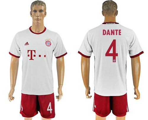 Bayern Munchen 4 Dante Sec Away Soccer Club Jersey