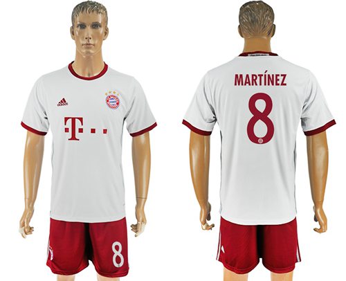 Bayern Munchen 8 Martinez Sec Away Soccer Club Jersey