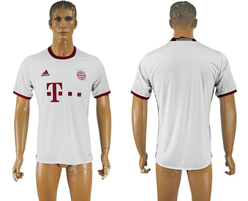 Bayern Munchen Blank White Soccer Club Jersey